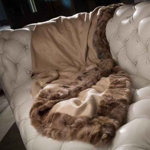 Покрывало из кашемира - T27/REFU270/003 - ARTIGIANI DEL CASHMERE - из кожи / из кедра / Сделано в Италии