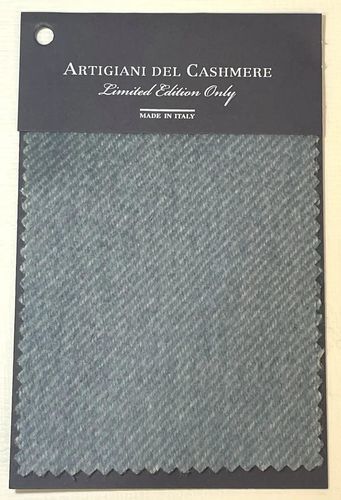 Ткань для внутренней отделки - NORFOLK BLU - ARTIGIANI DEL CASHMERE - Для одеяла / Для пледа / однотонная