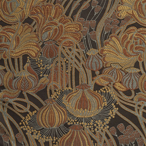 Обивочная ткань - ISABELLA NUTMEG - Loome Fabrics - в цветочек / из полиэстера / жаккардовая