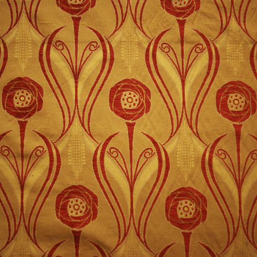 Обивочная ткань - CHENILLE ROSES BLAZE - Loome Fabrics - с рисунком / из хлопка / из полиэстера