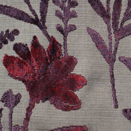 Обивочная ткань - JODRELL CLARET - Loome Fabrics - для штор / в цветочек / из полиэстера