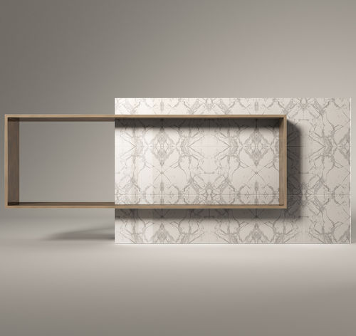 Современный стол-консоль - SHELTON  - Rossato Srl - из железа / из мрамора / с основанием из железа