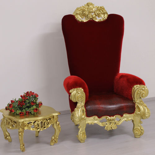 Кресло стиль Людовик XIV - AMBASSADOR THRONE - ORSITALIA - из бархата / из водоотталкивающей ткани / из атласа