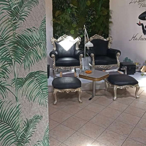 Табурет новое барокко - CASANOVA  - ORSITALIA - из дерева / из бархата / из водоотталкивающей ткани