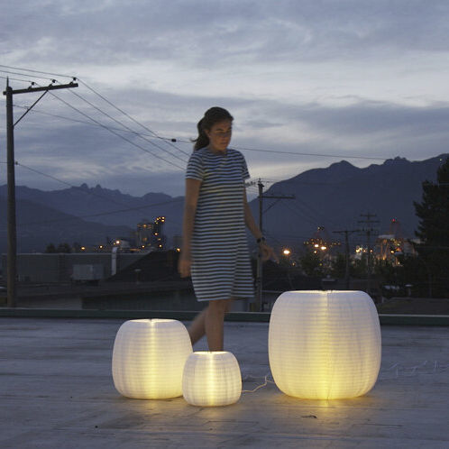 Напольная лампа - MOLO URCHIN SOFTLIGHT - Okko Design AB - текстильная / из бумаги / современная