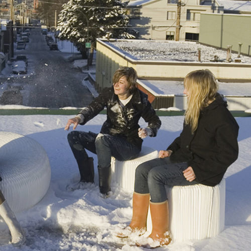 Современный табурет - MOLO SOFTSEATING - Okko Design AB - текстильный / из бумаги / с основанием из полиэтилена