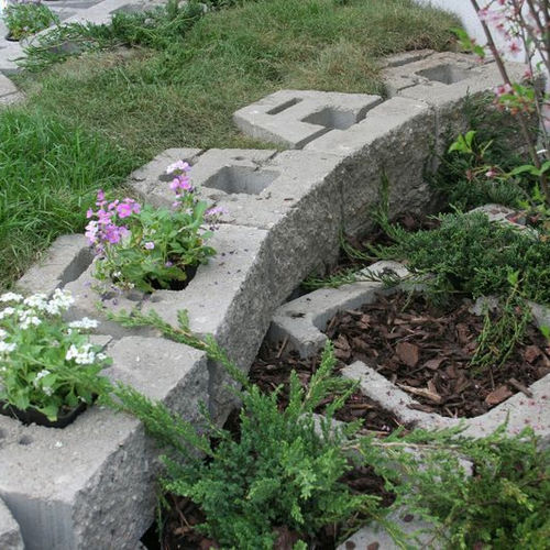 Полый бетонный блок - GEOSTONE MINISHELF - KB BLOK - для ограждения сада / с высоким сопротивлением