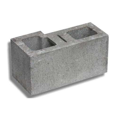 Полый бетонный блок - 5-15 A/B - KB BLOK - для несущей стены / с высоким сопротивлением / угловой