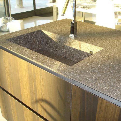 Рабочая поверхность из камня - FUSION SINK - EURO PORFIDI - для профессионального использования / для кухни