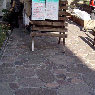 Напольная плитка из порфира - COBBLESTONES - PORFIDI ITALIA 2000 - из мрамора / для наружного применения / матовая