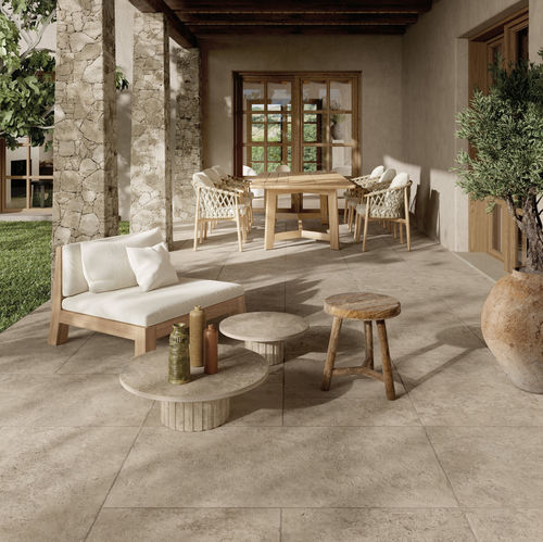 Плитка из травертина - TIBUR - KRONOS CERAMICHE - матовая / структурная / для наружного применения