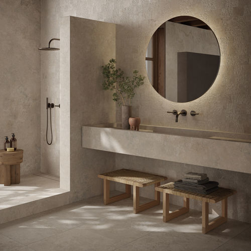 Плитка из травертина - TIBUR - KRONOS CERAMICHE - матовая / структурная / для интерьера
