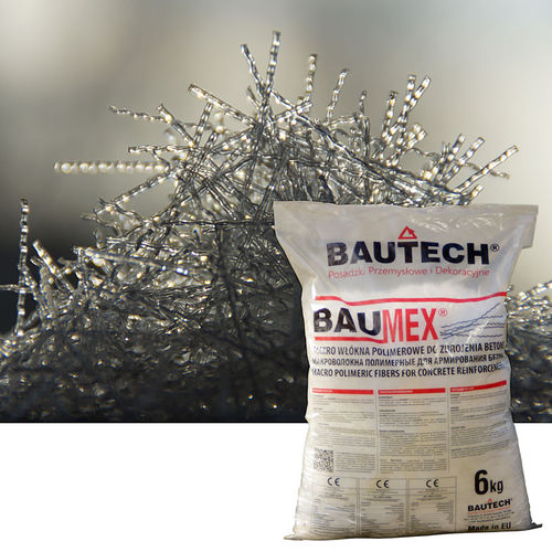 Укрепительное волокно из полимера - BAUMEX® - BAUTECH - для бетона