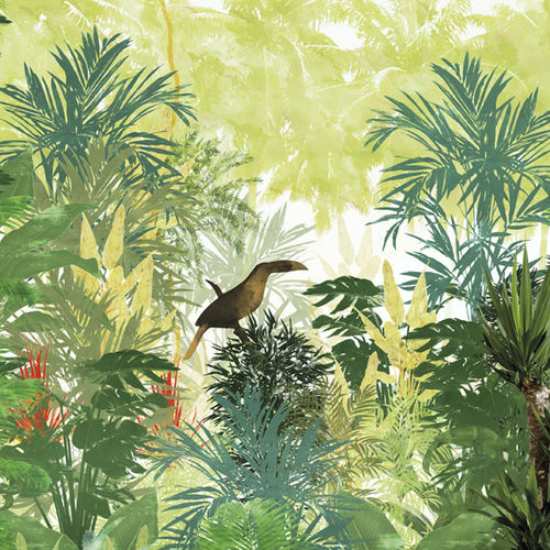 Современный обои - TROPICANA - Wallpepper - из целлюлозного волокна / из натурального волокна / природный мотив