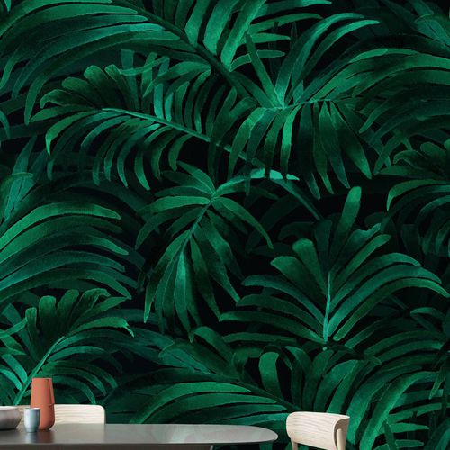 Современный обои - PALM PLETHORA - Wallpepper - из целлюлозного волокна / из натурального волокна / природный мотив
