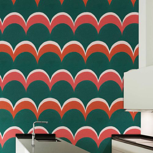 Современный обои - PATTERN POIS - Wallpepper - из целлюлозного волокна / из натурального волокна / c геометрическим рисунком