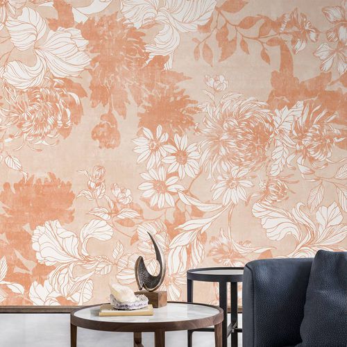 Современный обои - SOFT VELVET - Wallpepper - из целлюлозного волокна / из натурального волокна / в цветочек