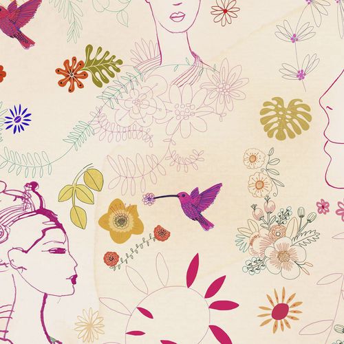 Современный обои - WATERCOLOR, NATURE DECOR AND FASHION STYLE  - Wallpepper - в цветочек / набивной