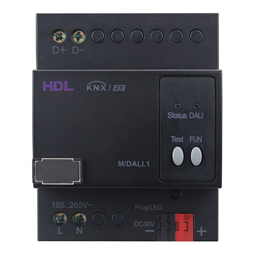 Шлюзовый блок интерфейса - M/DALI.1 - HDL Automation Co., Ltd - на DIN-рейке / для систем домашней автоматизации / для протокола KNX