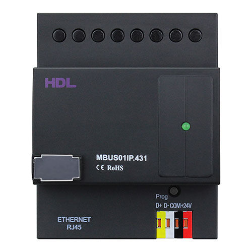 Шлюзовый блок интерфейса - HDL-MBUS01IP.431 - HDL Automation Co., Ltd - на DIN-рейке / Ethernet / RJ45