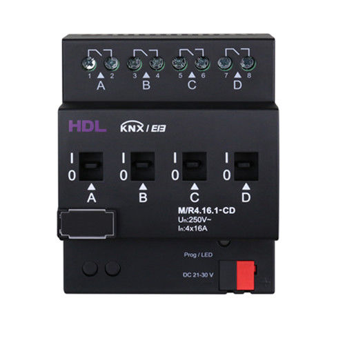 Коммутационный привод для систем домашней автоматизации - M/R4.16.1-CD - HDL Automation Co., Ltd - для протокола KNX / на DIN-рейке / для бытового использования