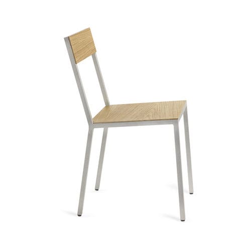 Современный cтул - v9021001 - valerie_objects - для интерьера / из дуба / с основанием из алюминия