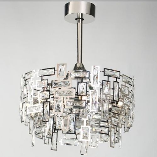 Современная люстра - SJ2109 FANDELIER - Alan Mizrahi Lighting - из кристалла / из нержавеющей стали / из железа