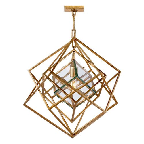 Подвесная лампа - JR2001 CUBIST SMALL - Alan Mizrahi Lighting - из стали / из стекла / современная