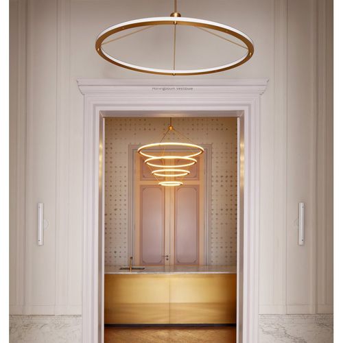 Подвесная лампа - AL0157 HALO - Alan Mizrahi Lighting - из металла / из акрила / современная
