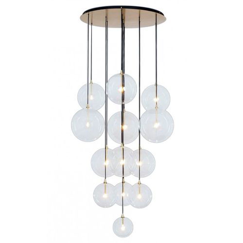 Современная люстра - IQ8012 BILLIE CLUSTER - Alan Mizrahi Lighting - из стекла / из металла / 13 лампочек