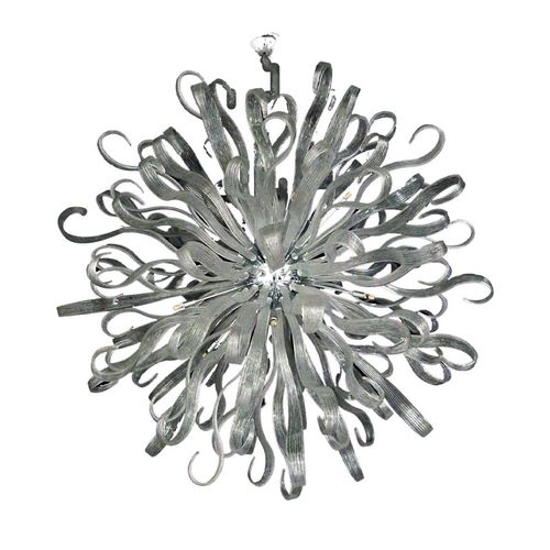 Современная люстра - IQ8356 MAXI SILVER DUCALE - Alan Mizrahi Lighting - из муранского стекла / из металла / LED