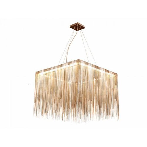 Современная люстра - FS4021 FONTAINE SQUARE - Alan Mizrahi Lighting - из нержавеющей стали / 8 лампочек / для профессионального использования