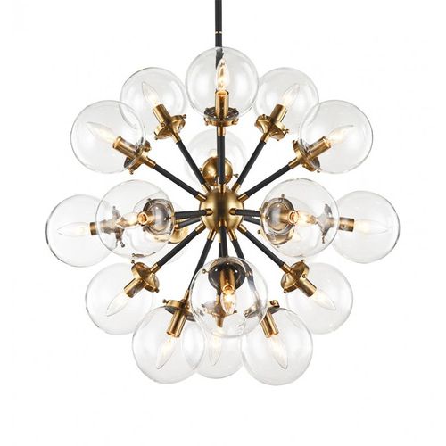 Люстра ар-деко - IQ2174 SOLEIL - Alan Mizrahi Lighting - из стекла / из металла / для профессионального использования