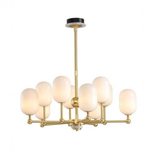 Люстра ар-деко - IQ8138 BLOWN - Alan Mizrahi Lighting - из стекла / из латуни / из алюминия