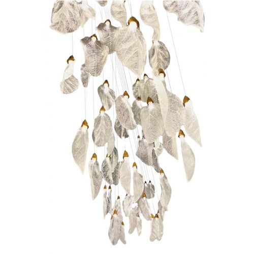 Классическая люстра - ALM220 HANGING LEAF PENDANT - Alan Mizrahi Lighting - из металла / из стекла / каскадная