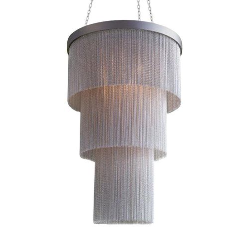 Современная люстра - CHAIN7080 ROUND CHAIN - Alan Mizrahi Lighting - из металла / 3 лампочки / каскадная