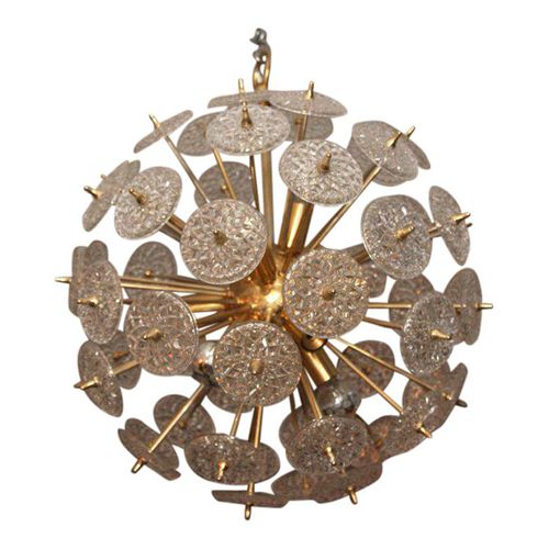 Люстра венецианский стиль - KA1306 BELGIAN SNOWFLAKE - Alan Mizrahi Lighting - из латуни / из стекла / 10 лампочек