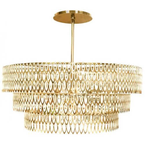 Люстра ар-деко - IQ8057 PETAL - Alan Mizrahi Lighting - из лакированной стали / каскадная / трехуровневая