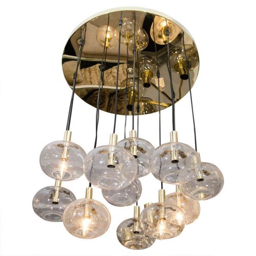 Современная люстра - KA1872 SUSPENDED GLOBES - Alan Mizrahi Lighting - из стекла / из латуни / с шарами