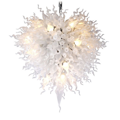 Люстра уникальный дизайн - DV8875 BIANCO - Alan Mizrahi Lighting - из стекла / из хрома / для профессионального использования