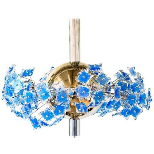Современная люстра - KA1838 FONTANA ARTE - Alan Mizrahi Lighting - из стекла / из латуни / 8 лампочек