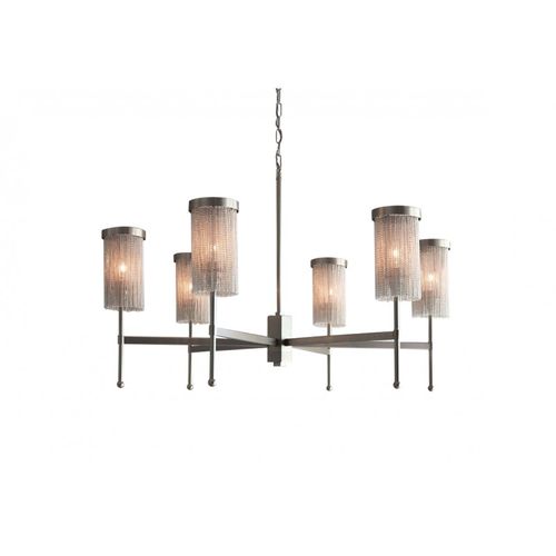 Современная люстра - KA1933 STEM - Alan Mizrahi Lighting - из стекла / из нержавеющей стали / 6 лампочек