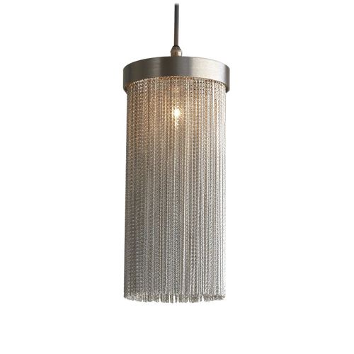 Подвесная лампа - CHAIN8080 SILVER CHAIN MAXI - Alan Mizrahi Lighting - из металла / современная / проводная