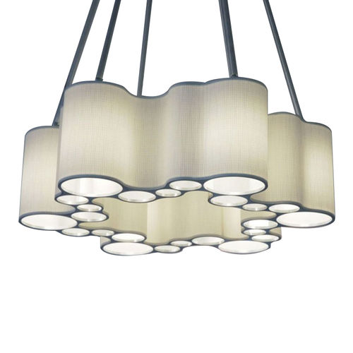 Люстра ар-деко - KA1860 CUMULUS - Alan Mizrahi Lighting - из стали / из ткани / для профессионального использования