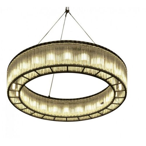 Современная люстра - AM3001 ESTADIO RING - Alan Mizrahi Lighting - из нержавеющей стали / из стекла / 12 лампочек