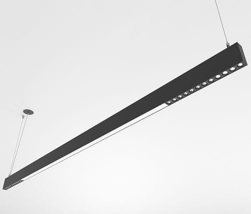 Подвесной светильник - ORIS SLIM PRO COMBI OPAL+LENS - Brilumen - LED / линейный / IP40