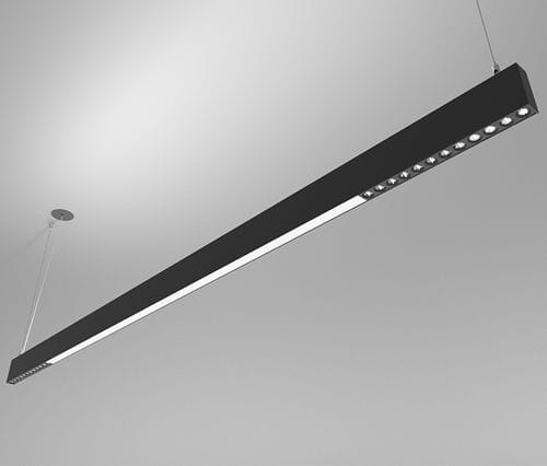 Подвесной светильник - ORIS SLIM PRO COMBI D/I OPAL+LENS - Brilumen - LED / линейный / IP40