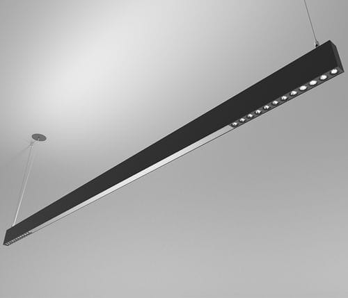 Подвесной светильник - ORIS SLIM PRO COMBI D/I MICROPRISMATIC+LENS - Brilumen - LED / линейный / IP40