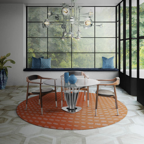 Современный ковер - COPPOLA - Essential Home - с рисунком / из tencel® / круглый