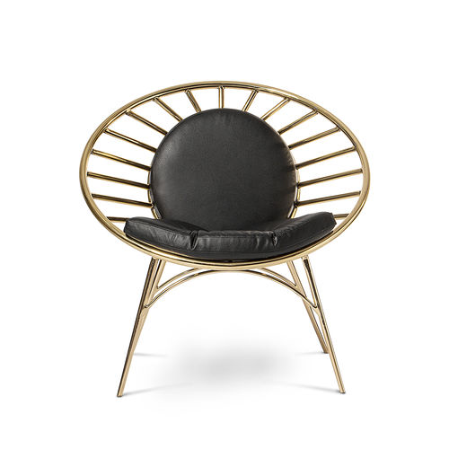 Современный cтул - REEVES  - Essential Home - для интерьера / из металла / из кожи